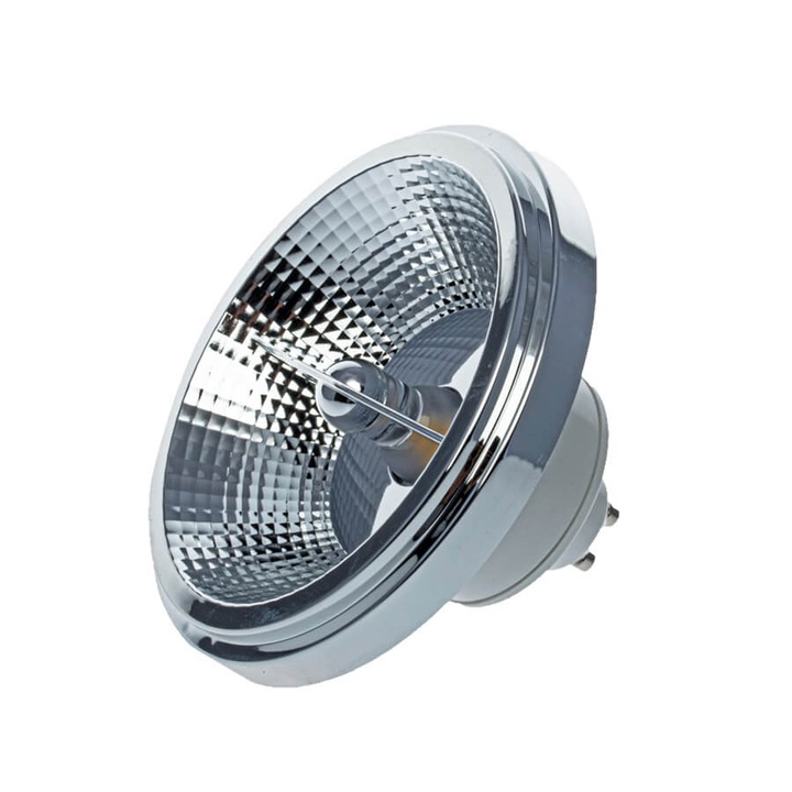 LP-ES111-9W SV 4000K Bec ES111 GU10 LED plastic+aluminiu alb-argintiu