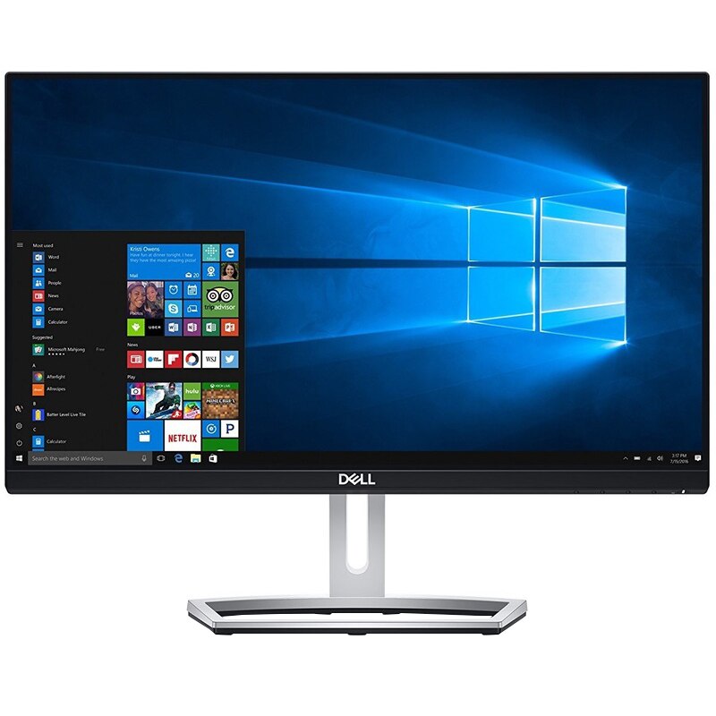 Monitor LED IPS Dell 21.5", Wide, Full HD, DVID, Flickerfree, Negru