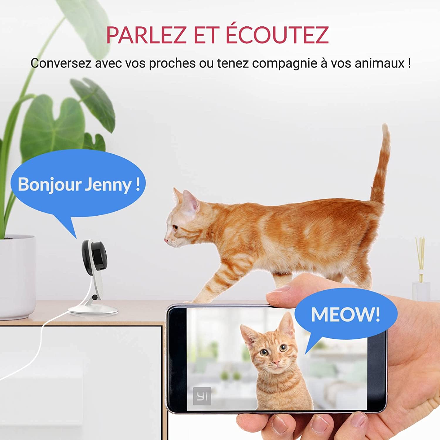 Camera de supraveghere Wifi, pentru interior, sticla - eMAG.ro