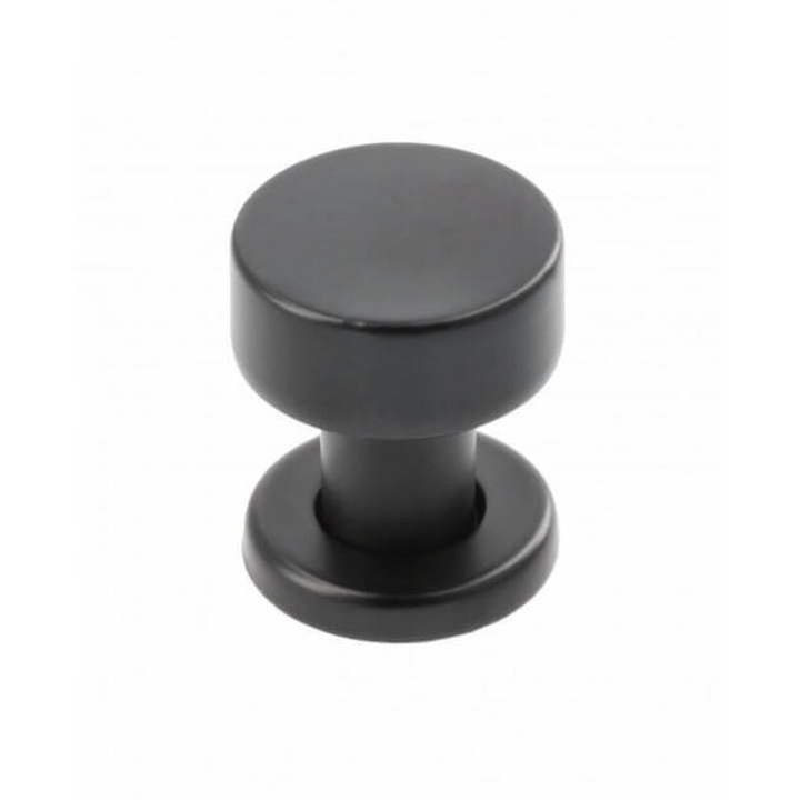 Buton pentru maner de mobilier RING, negru mat