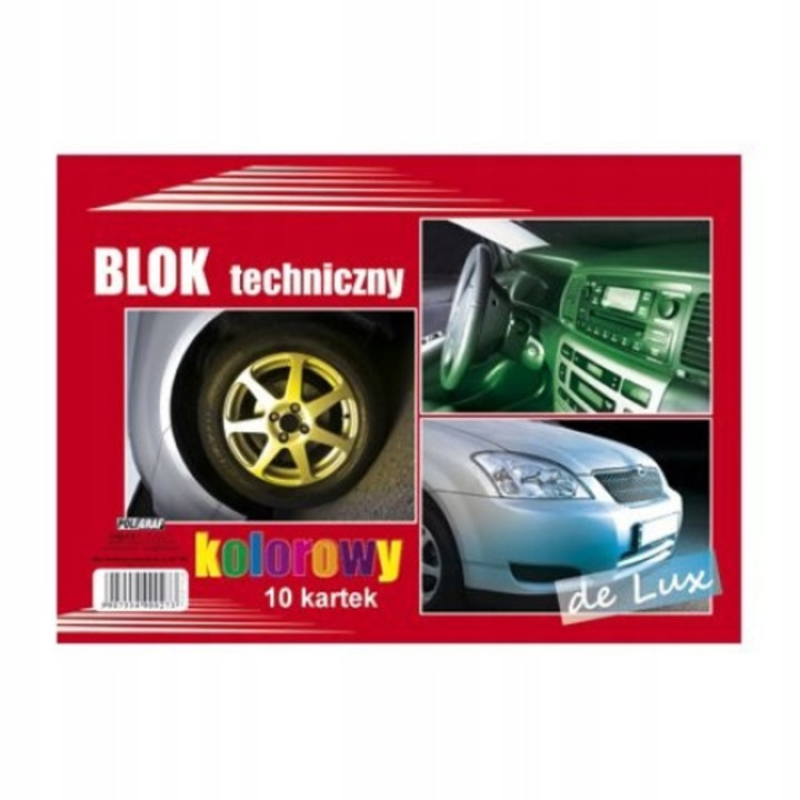 Bloc de desen tehnic BTS, A4, 10 file multicolor, 160g/m2
