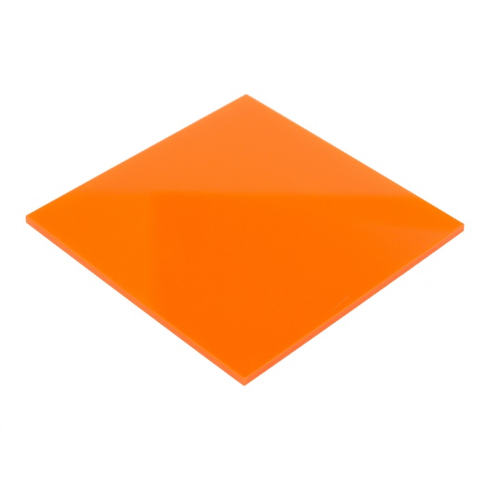 Set 4 buc - Plexiglas Colorat Portocaliu 3mm – 250x250mm Portocaliu