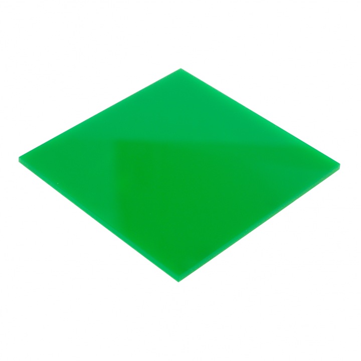 Set 4 buc - Plexiglas Colorat Verde 3mm – 250x250mm Verde