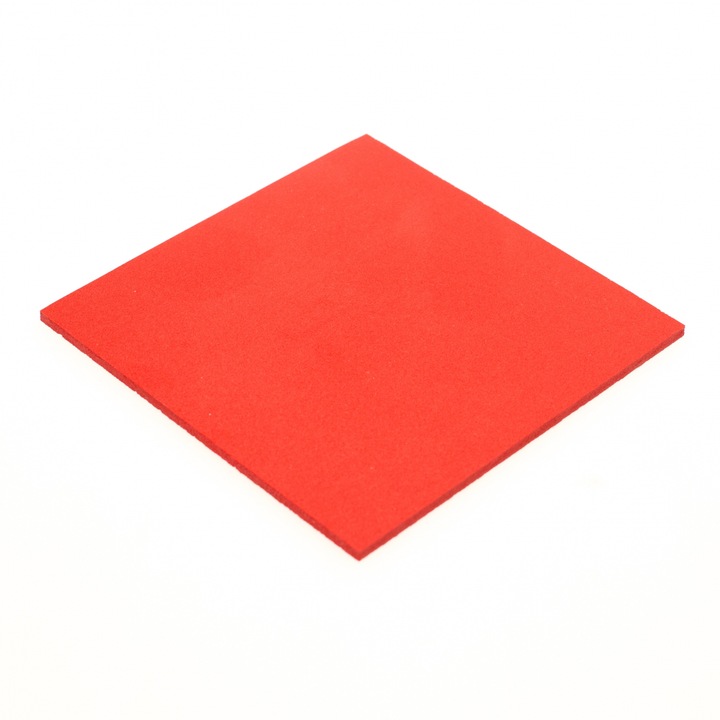 Set 4 buc - Forex / PVC Colorat Rosu 3mm – 250x250mm Rosu