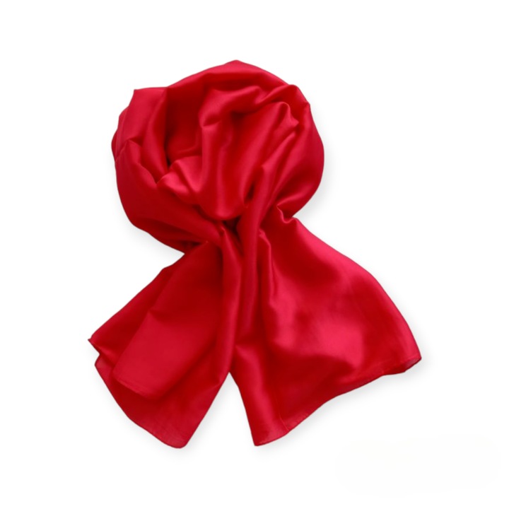 Esarfa Dama tip Sal, Dreptunghiulara, Subtire, Uni, OniBell Classic Collection, Burning Red, 180x90cm, Rosu