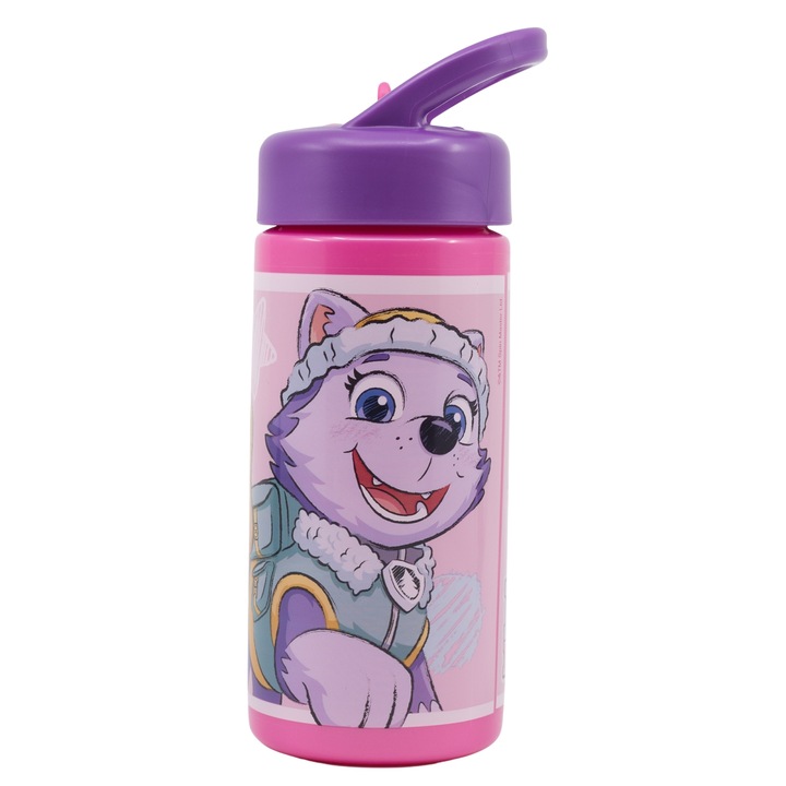Пластмасова спортна бутилка Paw Patrol Sketch Essence, 410 ml, Розов