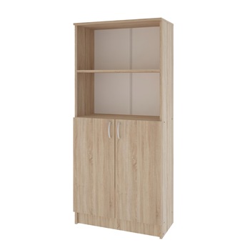 Biblioraft cu Usi Inferioare si O Polita, Sonoma, 70 x 32 x 159 cm Biblioraft cu Usi Inferioare si O Polita, Sonoma, 70 x 32 x 159 cm