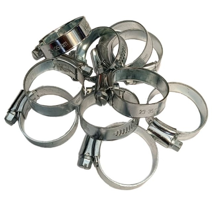 Set 10 coliere inox pentru furtun 23-35mm, MHC2335