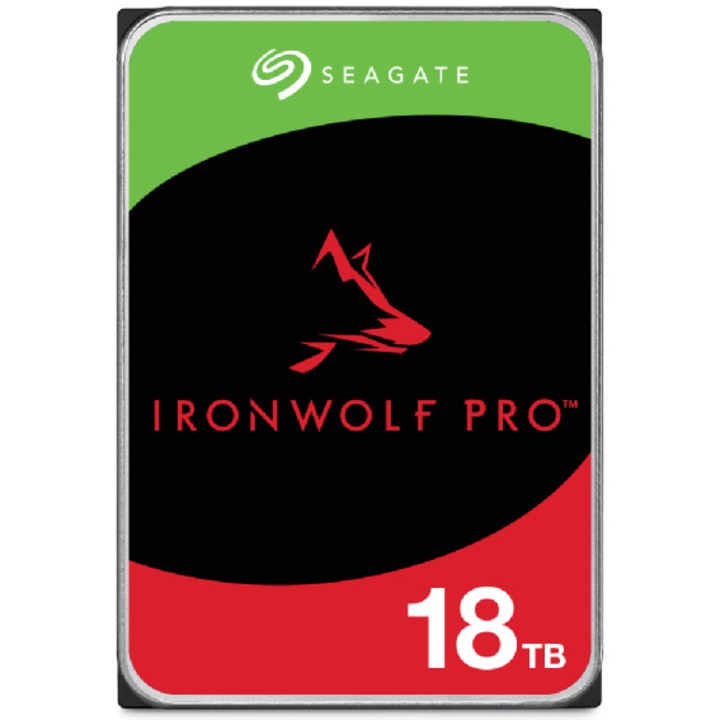 Хард диск Seagate IronWolf Pro ST18000NT001 - Hard drive - 18 TB - internal - 3.5" - SATA 6Gb/s - 7200 rpm - buffer: 256 MB - with 3 years Seagate Rescue Data Recovery ST18000NT001