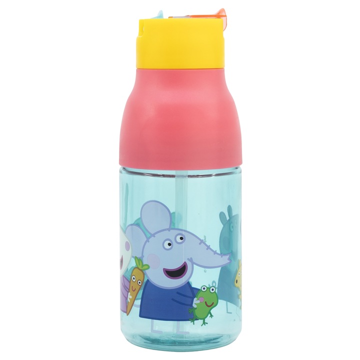 Sticla apa copii Peppa Pig Core, Plastic, 420 ml Transparent