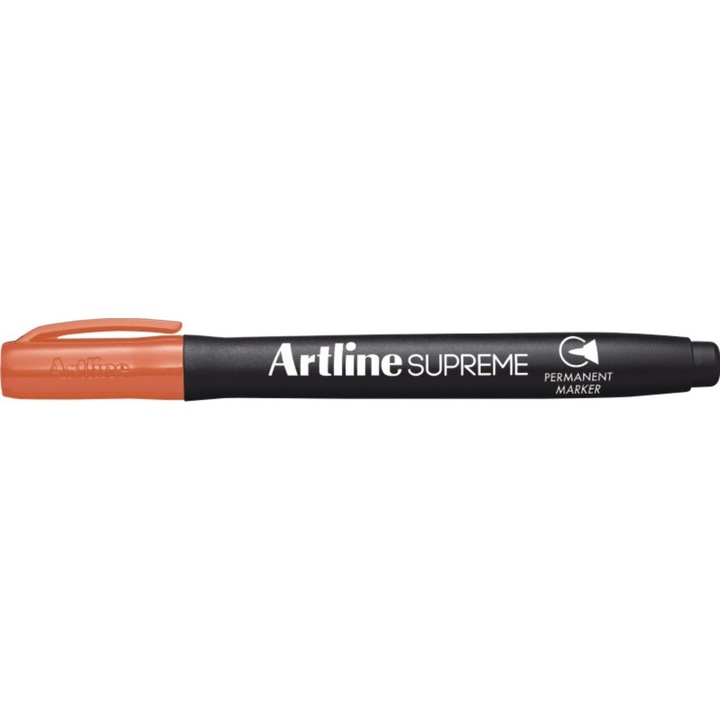 Permanent Marker Artline Supreme, Corp Plastic, Varf Rotund 1.0mm - Portocaliu