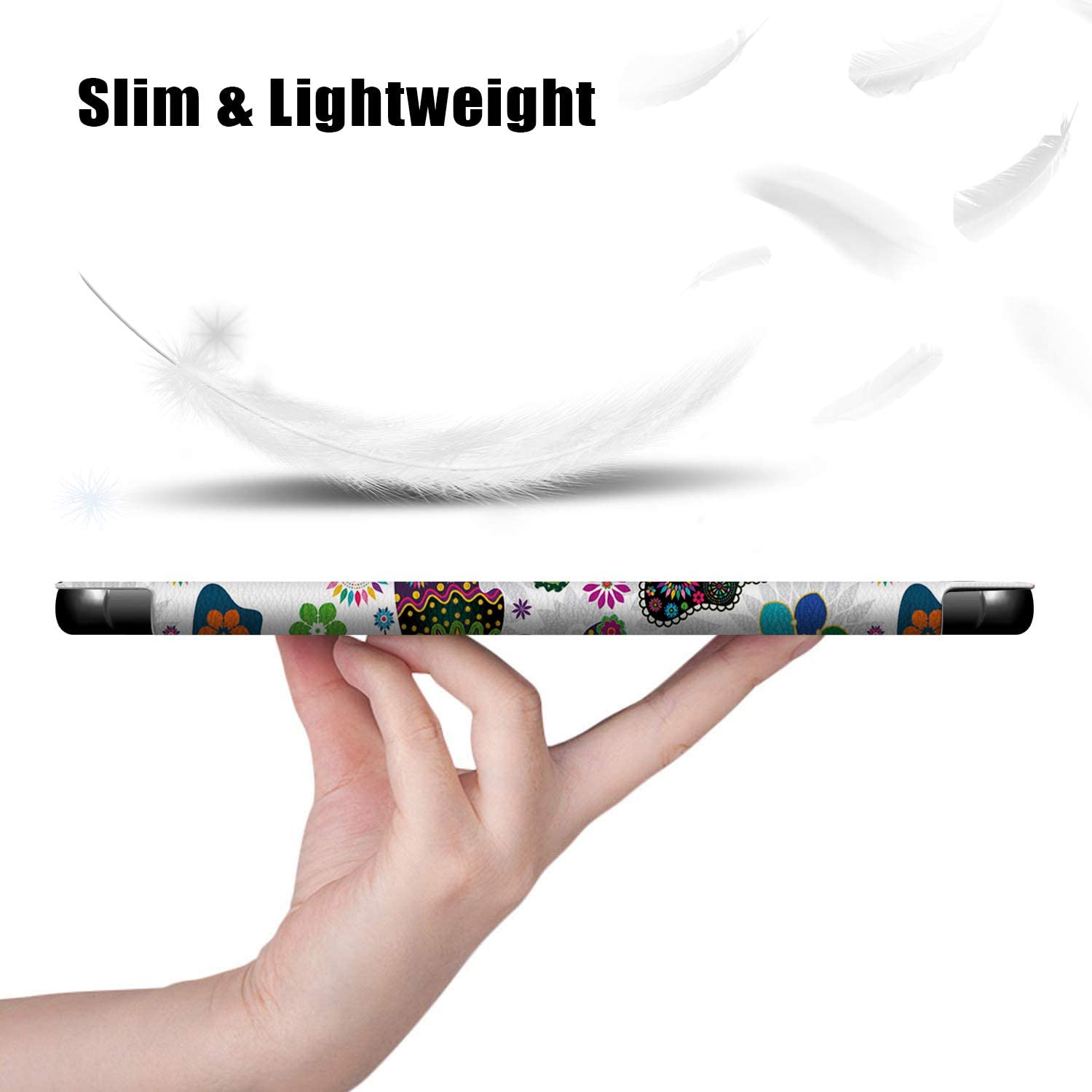 Husa Slim Sigloo, Smart Cover, Trifold, pentru tableta Samsung Galaxy Tab A8 10.5 inch (2022/2021) SM-X200 / X205 / X207, model Butterfly