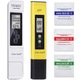 Set 2 testere de calitate a apei potabile Echo Soul®, 4 in 1, Verificare digitala de inalta precizie a pH si TDS, Puritate/Temperatura, Aciditate/Alcaline, Galben/Alb, Echo Soul®