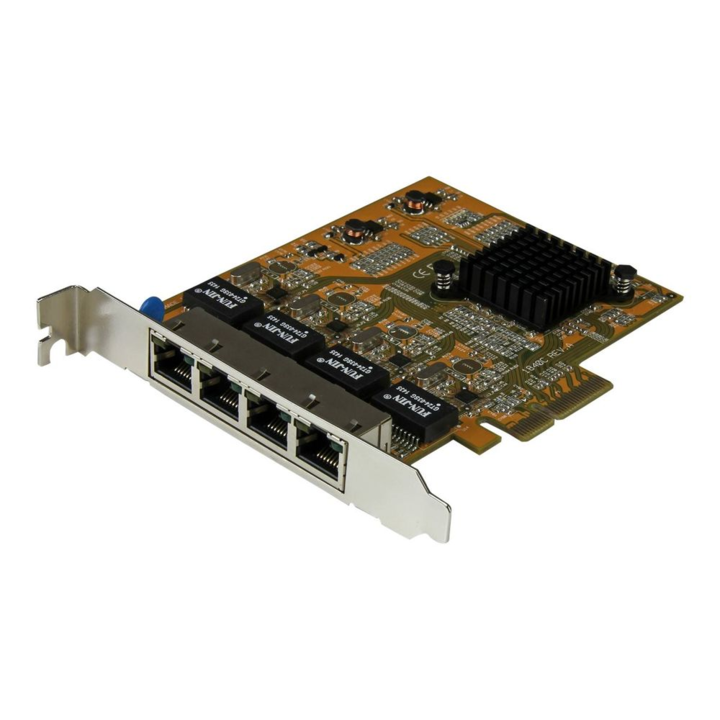 StarTech.com 4 Port Gigabit NIC PCIe Network Card - Quad Port Adapter (ST1000SPEX43) - network adapter - PCIe - Gigabit Ethernet x 4 (ST1000SPEX43)