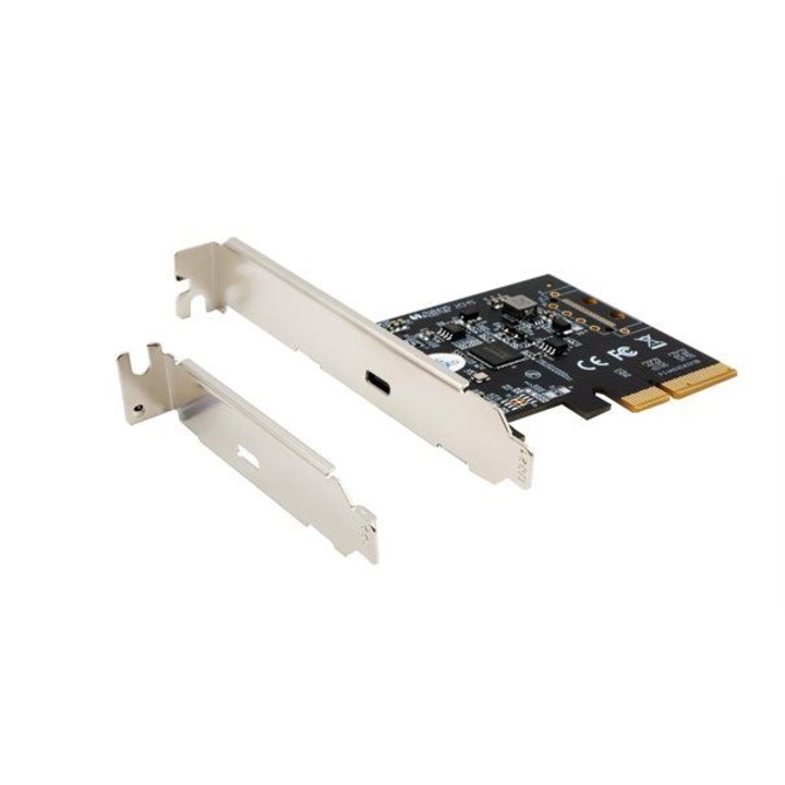 Exsys 1x USB 3.2 Gen2x2 Type-C port bővítő kártya PCIe (EX-12011) (EX-12011)