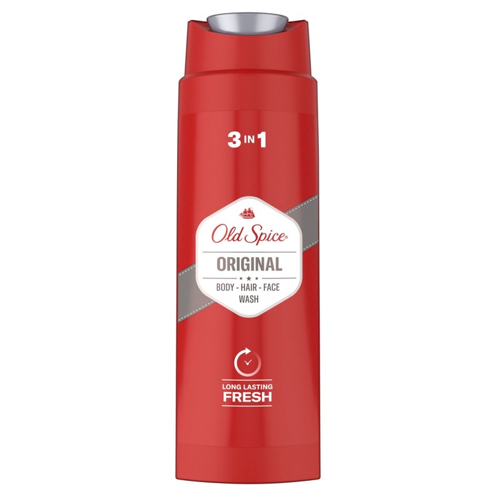 Old Spice Original tusfürdő, 3 az 1-ben, Long Lasting Fresh, 250 ml