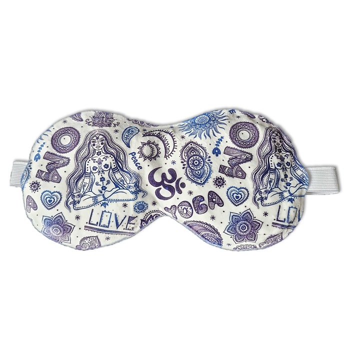 Levendulás nyugtató szempárna alváshoz, jógához, meditáláshoz, mosható huzatban. Yoga