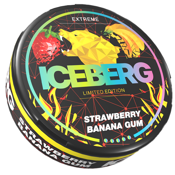 Pouch cu nicotina Snus Iceberg Strawberry Banana Gum 130mg eMAG.ro