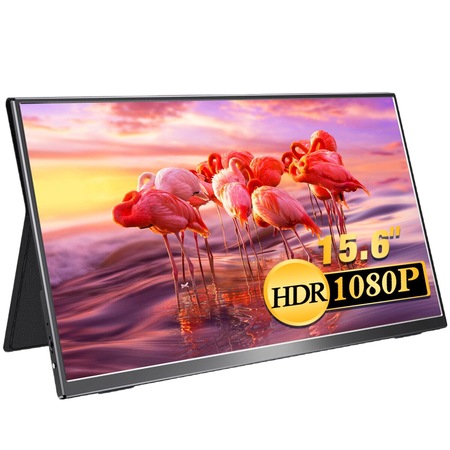 Monitor portabil, Uperfect, 15.6" 1920x1080 px, 15.6 inci, LCD, Negru 100% SRGB 60hz 16:9800:1 250 cd/m2 IPS