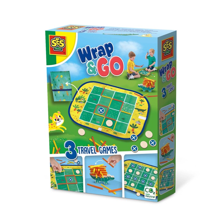 Игра за пътуване Wrap & Go, Four in a row, Dots and boxes, Croc pack