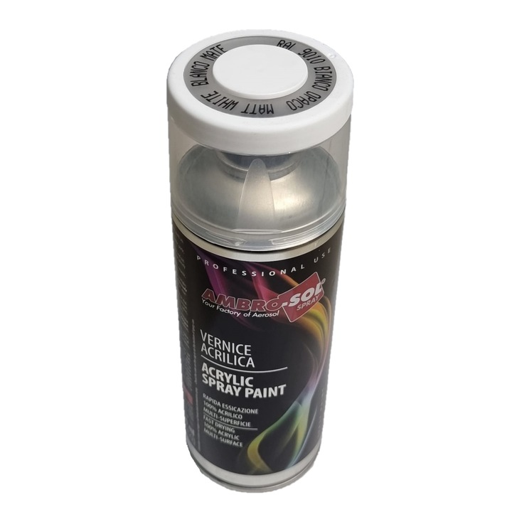 Spray vopsea alb mat RAL 9010 AmbroSol, 400ml