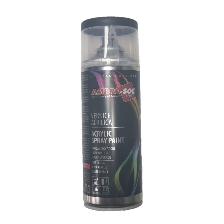 Spray vopsea negru mat RAL 9005 AmbroSol, 400ml