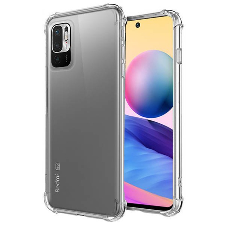 Ütésálló tok kompatibilis a Xiaomi Note 10 4G / Note 10s telefonnal, Supreme Protection, Leejtésálló, Ütésálló, További védelem a sarkoknál, Minimalista kialakítás, 1,5 mm, Átlátszó