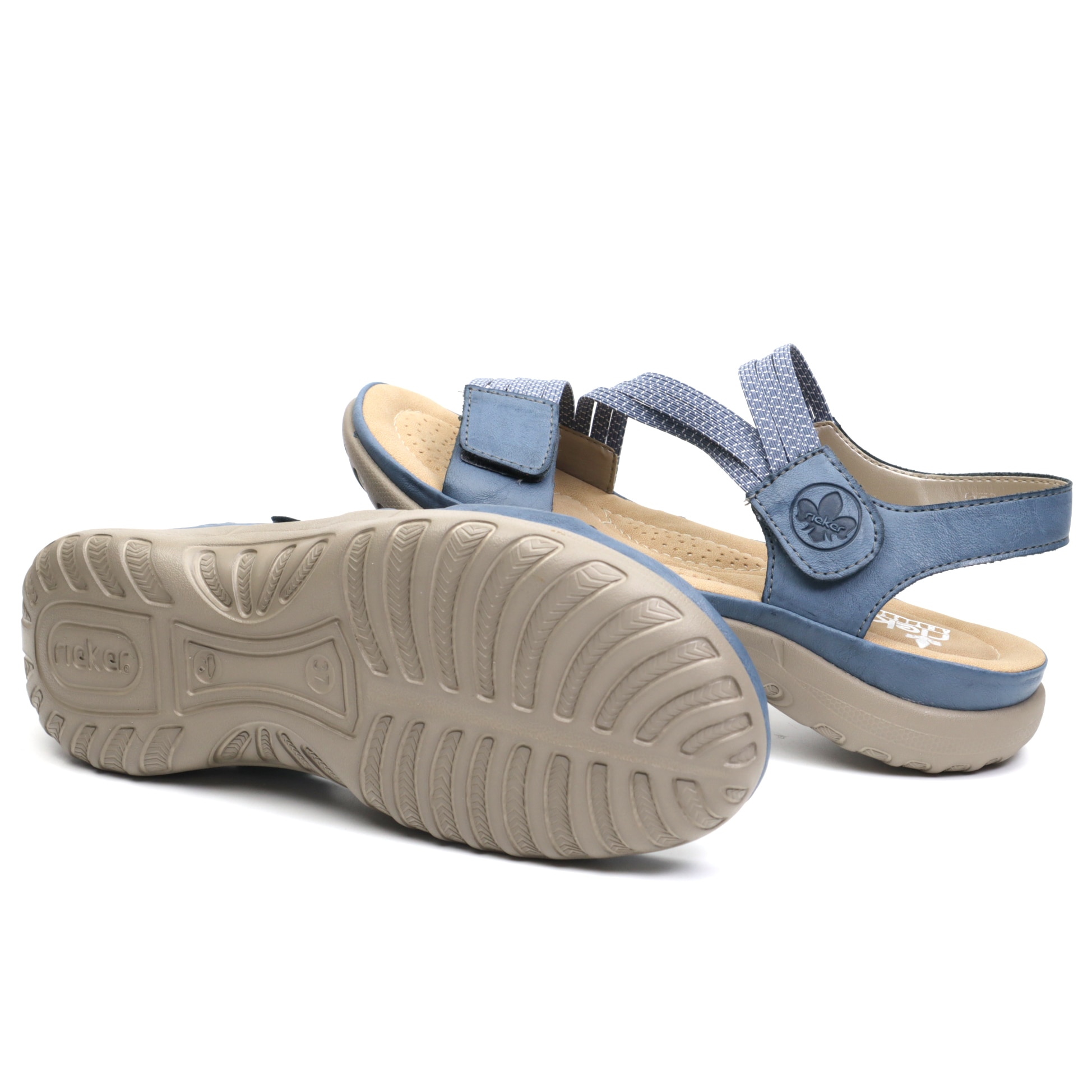 Sandales Rieker Pour Femme - Confort Anti-Stress - Semelle EVA - Synthétique