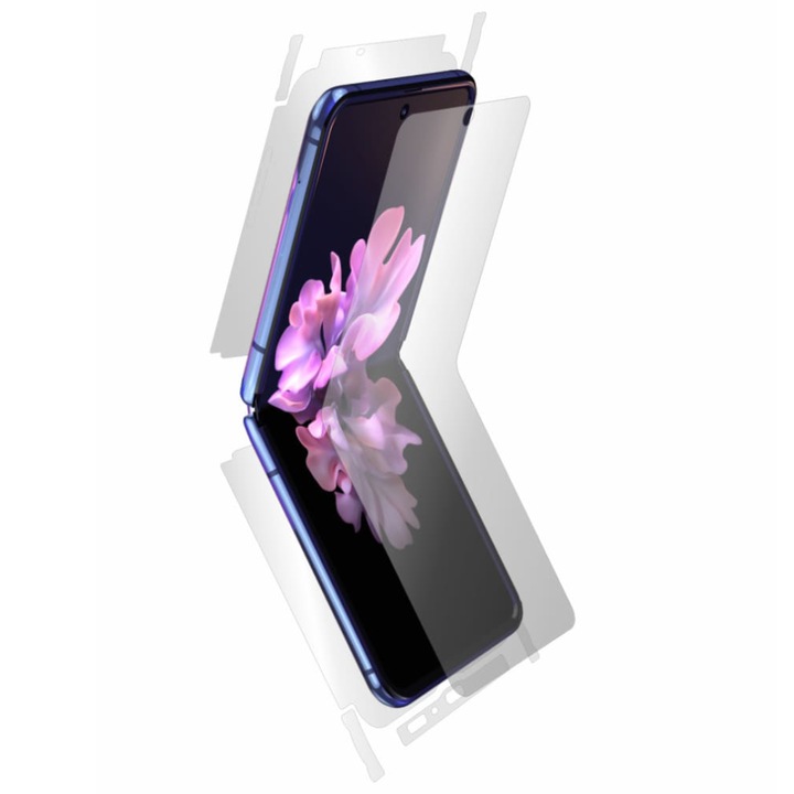 OEM Idegen felületű átlátszó fólia Samsung Galaxy Z Fliphez, elülső-hátsó védelem