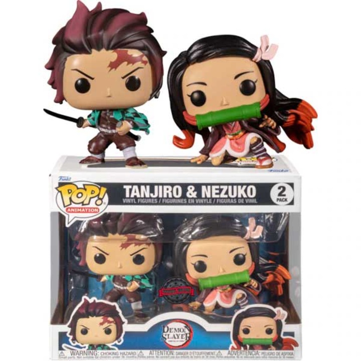 Funko Pop! 2-Pack Animation: Demon Slayer Kimetsy No Yaiba - Tanjiro & Nezuko figura