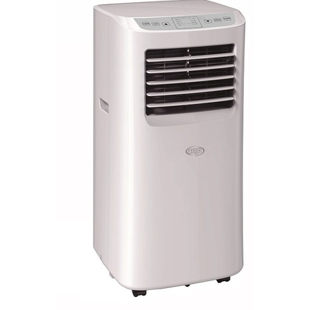 Aparat de aer conditionat mobil Argo Swan, 8000 BTU, Telecomanda, Display, Clasa A, Filtru lavabil, Auto restart, Dezumidificare, Timer, Functia Sleep, Tub evacuare inclus