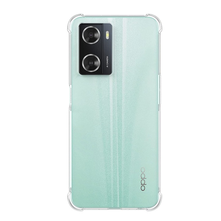 Husa compatibila cu Oppo A77, Protectie antisoc, Silicon Ultra Slim High Tech, Crystal Clear