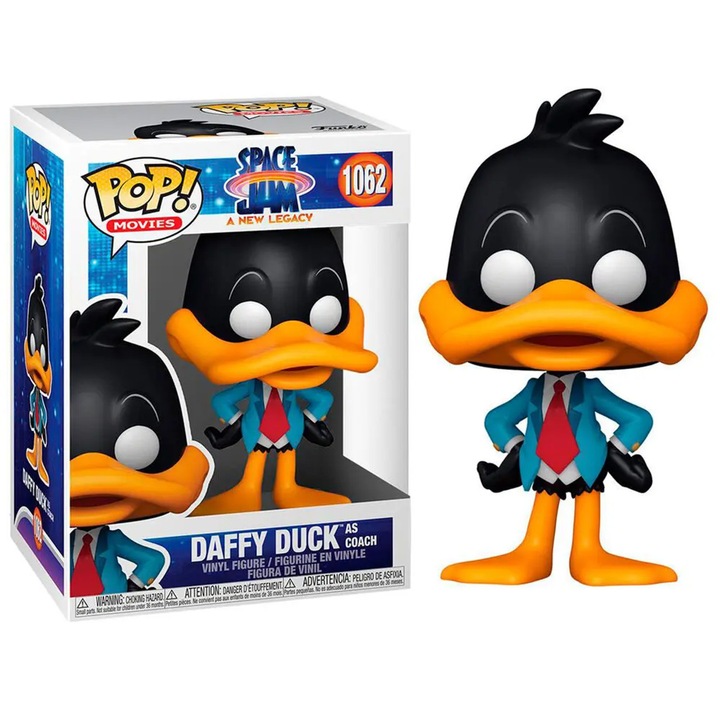 Space Jam 2 Szobor Figura POP! Daffy Duck, 9 cm, Többszínű