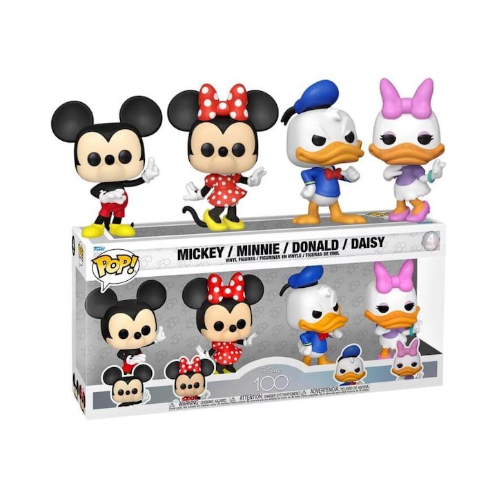 Funko Pop! 4-Pack: Disney 100th: Mickey / Minnie / Donald / Daisy figura