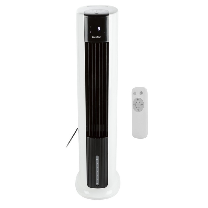 Comfee Mobil léghűtő torony ventilátor távirányítóval, 7 literes víztartály, 105 cm magas, 65 W, fehér (AC120-19ARB)