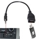 Cablu adaptor USB OTG mama la Jack 3.5 tata, negru, lungime 20 cm