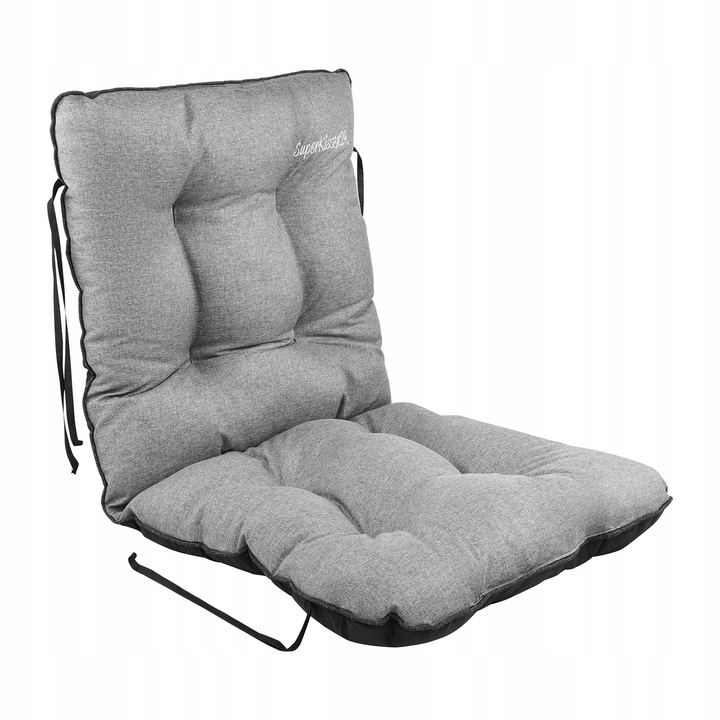 Perna scaun terasa, gradina, 48x48x48 cm, Gri, exterior/interior, impermeabila, pentru banca, balansoar, fotoliu, Superkissen24