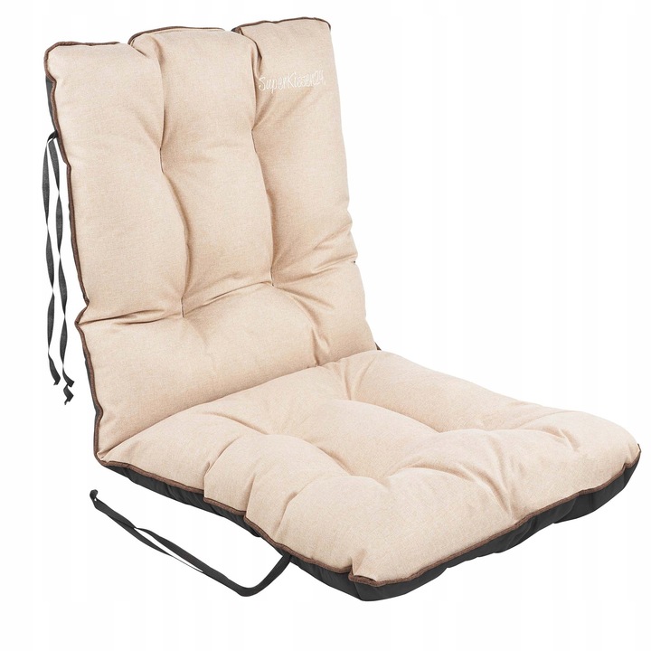 Perna scaun terasa, gradina, 48x48x48 cm, exterior/interior, impermeabila, pentru banca, balansoar, fotoliu, Bej Linen, Superkissen24