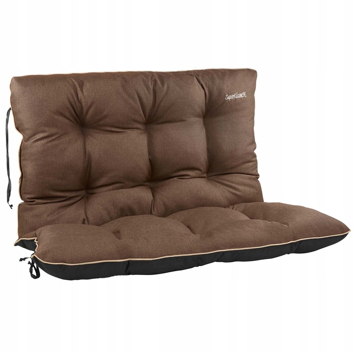 Perna banca gradina, terasa, 120x60x50 cm, exterior, impermeabila, pentru balansoar, paleti, banca, Maro Linen, Superkissen24