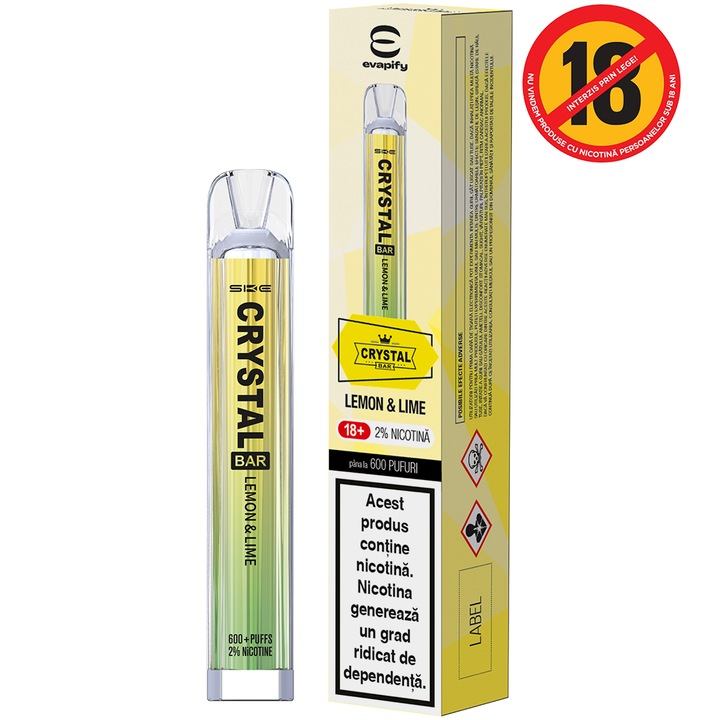 Tigara electronica CRYSTAL BAR Lemmon & Lime - 2% Nicotina