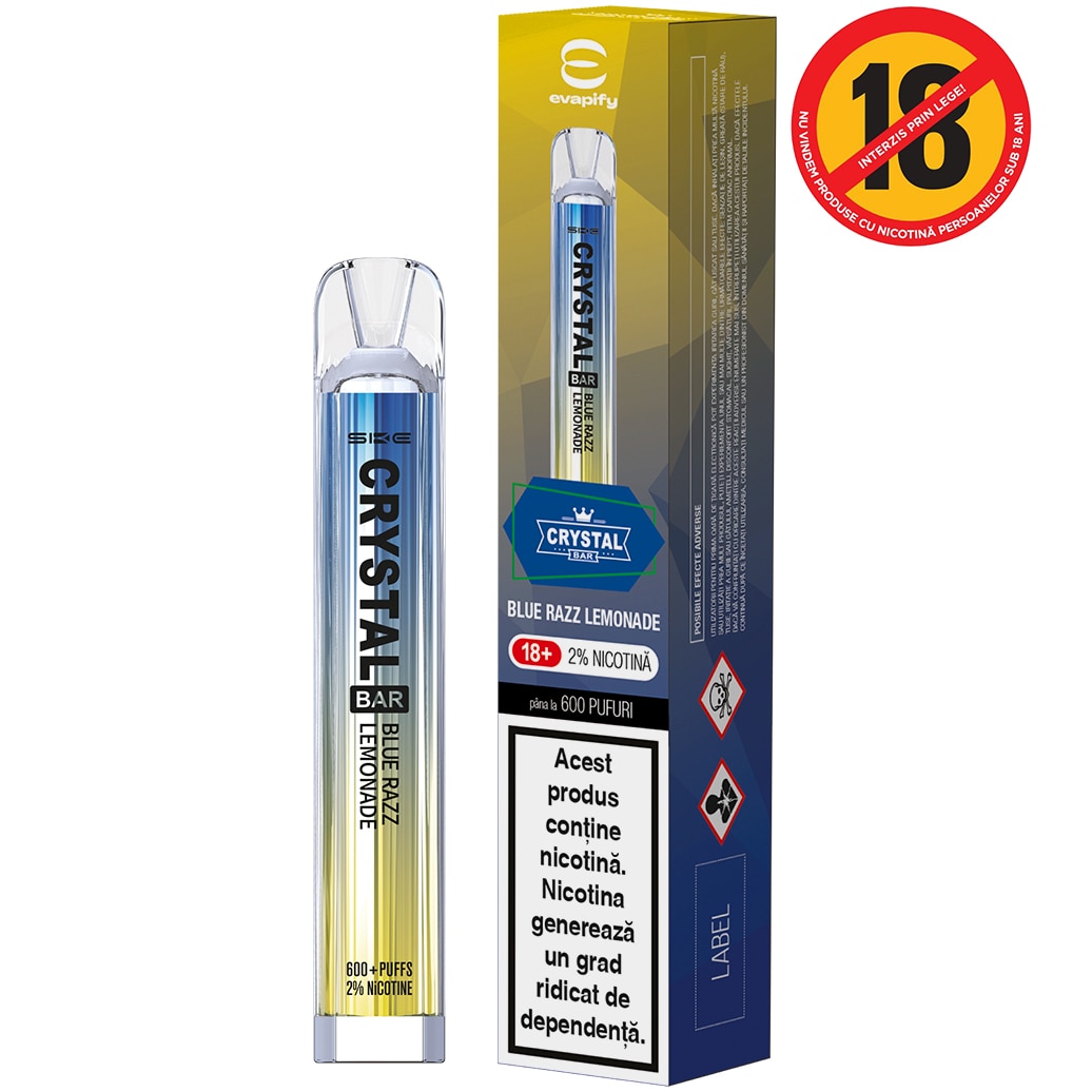 Tigara electronica CRYSTAL BAR Blu Razz Lemonade - 2% Nicotina