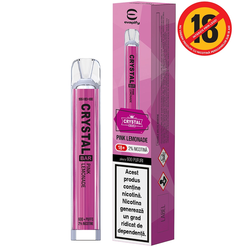 Tigara electronica CRYSTAL BAR Pink Lemonade 2 Nicotina eMAG.ro