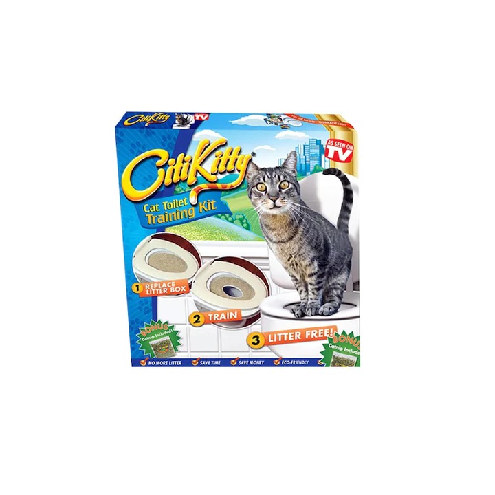 Kit pentru pisicute Stuffix®, educare la toaleta, portabil, alb