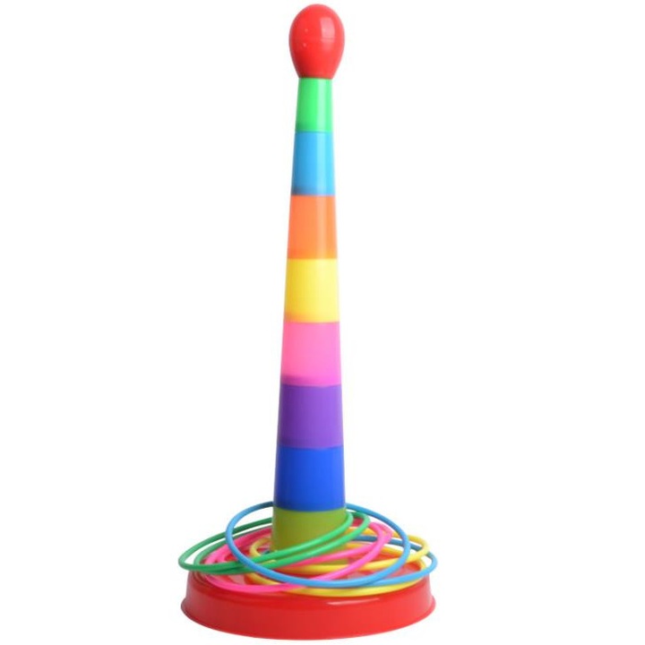 Комплект за хвърляне на обръчи, QttvbTna, за деца, спорт на открито, многоцветен