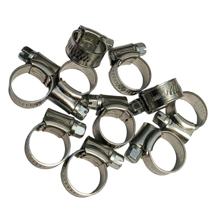 Set 10 coliere inox pentru furtun 10-16mm, MHC1016