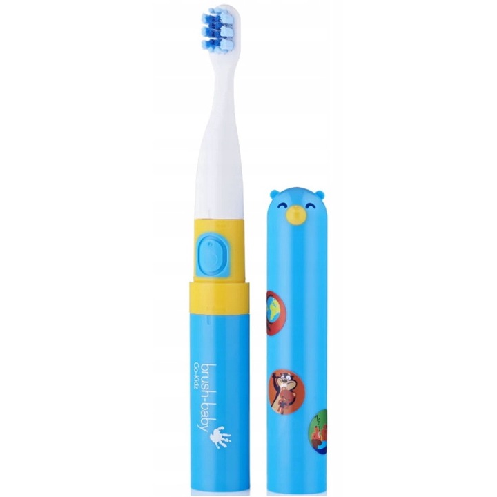 Periuta sonica de dinti pentru copii, Brush Baby, Albastru, 3-6 ani