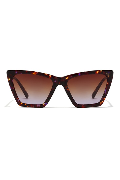 Hawkers, Ochelari de soare cat-eye unisex Flush, Maro inchis, Portocaliu stins, Ametist, 55-18-140