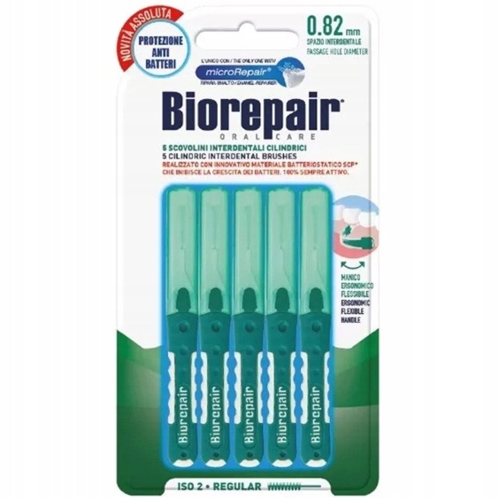 Set 5 periute interdentare, Biorepair, 0.82 mm, Verde