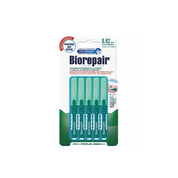 Set 5 periute interdentare, Biorepair, 0.82 mm, Verde