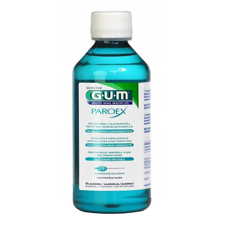 Apa de gura cu clorhexidina, Sunstar, 0,06%, 500 ml, Verde